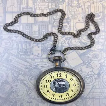 Винтажные карманные часы Ned Kelly из латуни – Морской дизайн ручной работы, 6 см как