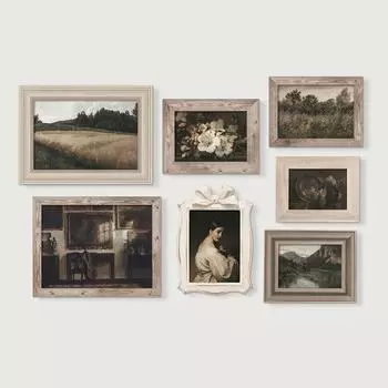 Винтажные картины на холсте, ретро-постер и принт, Moody, французская деревенская галерея, настенный художественный набор, картина для печати, украшение для дома 21x30cm No Frame