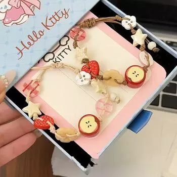 Винтажные керамические плетеные браслеты в виде звезд для женщин и девочек, милые регулируемые браслеты в богемном стиле, ювелирные аксессуары, подарки A4