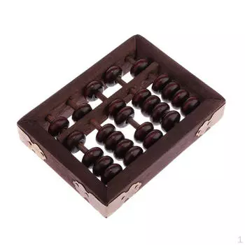 Винтажные китайские деревянные бусины, 5 стержней, арифметические счеты с коробкой, коллекция