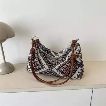 Винтажные клетчатые женские сумки через плечо в ленивом стиле, модные женские пляжные праздничные сумки, модные универсальные сумки через плечо