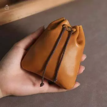 Винтажные ключи от монет, гладкая искусственная кожа, карты на шнурке, водостойкий портативный кошелек с большим отверстием, ювелирные изделия, сумка для хранения наушников, монета S коричневый