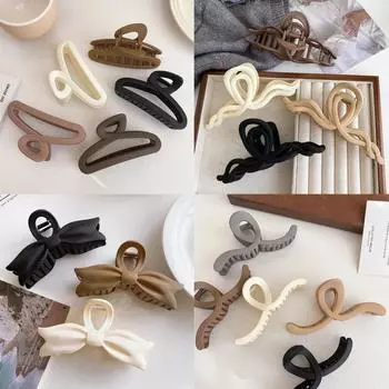 Винтажные кофейные когти для волос, модные полые заколки для волос с геометрическим рисунком, заколки для волос в виде краба и акулы, головные уборы для женщин, вечерние аксессуары для волос