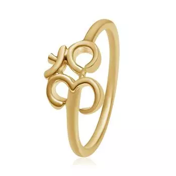 Винтажные кольца из стерлингового серебра 925 пробы с золотым тоном Om Sign для унисекс HR-248 5 золотой