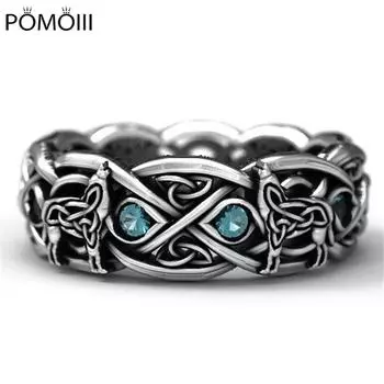 Винтажные кольца из стерлингового серебра 925 пробы, регулируемое кольцо на палец с волком для женщин и девочек, свадебные модные украшения, Bijoux Femme JZ537 10