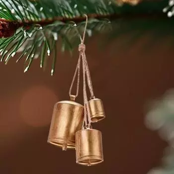 Винтажные колокольчики Yousheng Gold Metal с джутовой веревкой для подвешивания, декоративные колокольчики в виде коровы для свадеб, вечеринок, рождественских венков