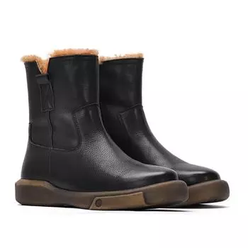 Винтажные кожаные сапоги Зимние сапоги Зимние сапоги 35 чёрный