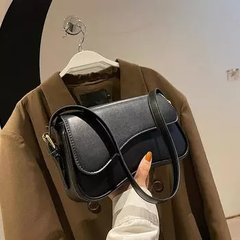 Винтажные кожаные сумки через плечо для женщин, дизайнерские женские сумки с небольшим клапаном на плечо, сумки через подмышку и кошельки 25x6x16cm кофейный