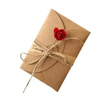 Винтажные крафт-бумажные открытки ручной работы с благословением и днем рождения S красный