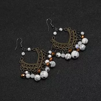 Винтажные красные серьги с бахромой ручной работы, женские универсальные элегантные персонализированные серьги, серьги к ципао белый