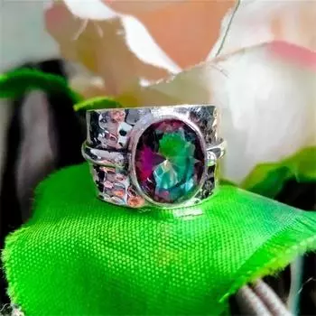 Винтажные круглые цветные циркониевые широкие кольца на палец для женщин, обручальное кольцо в стиле панк серебряного цвета, ювелирные аксессуары, подарки 6