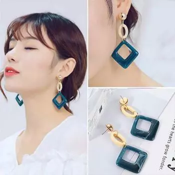 Винтажные круглые кулон-ромбы, серьги-капли для вечеринок, банкетные, коктейльные украшения золотистый