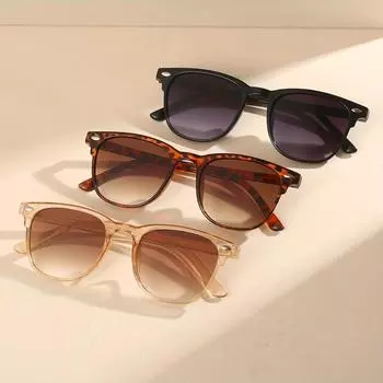 Винтажные круглые солнцезащитные очки для мужчин и женщин, модные солнцезащитные очки Ultraligeres UV400 для путешествий и активного отдыха, очки чёрный