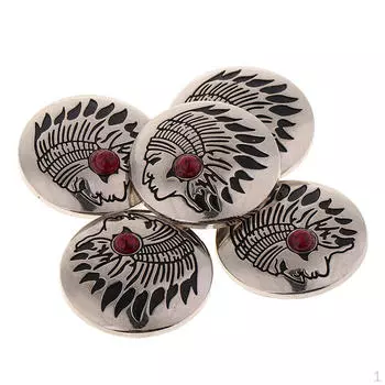 Винтажные круглые стильные бирюзовые пуговицы с инкрустацией на хвостовике синий