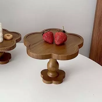 Винтажные кружевные деревянные подносы Высокий поднос Поднос для ароматических свечей Подносы для хранения Высокий поднос Орнамент Декоративный поднос