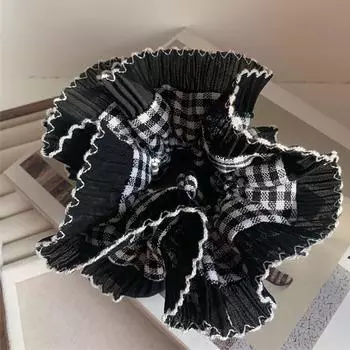 Винтажные кружевные резинки для волос, густые, объемные, элегантные, резинки для волос в виде пончиков, женская резинка для волос, держатель для хвоста 7