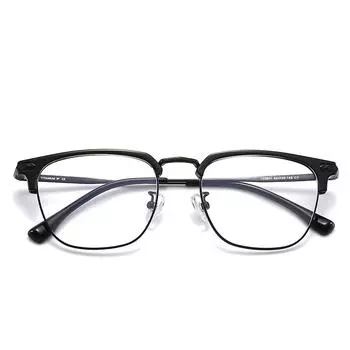 Винтажные квадратные металлические полурамки анти-синего света очки женские компьютерные очки очки квадратные оптические очки CHINA