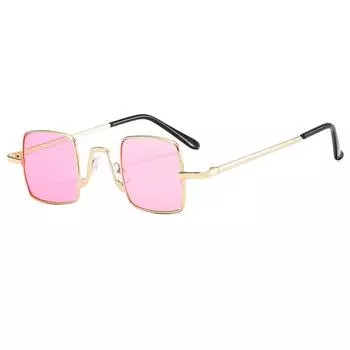 Винтажные квадратные солнцезащитные очки для женщин и мужчин, зеркальные солнцезащитные очки в стиле ретро, женские металлические оправы, модные яркие цвета culos De Sol Feminino