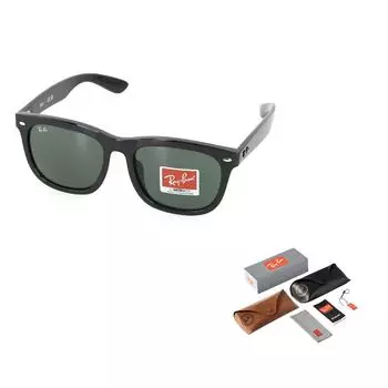Винтажные квадратные солнцезащитные очки RayBan Солнцезащитные очки Черные Унисекс Литые под давлением солнцезащитные очки 57mm чёрный