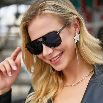 Винтажные квадратные солнцезащитные очки, женские ретро брендовые зеркальные солнцезащитные очки, женские черные, желтые модные очки ярких цветов серый