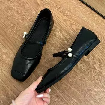 Винтажные квадратные женские туфли Мэри Джейн модные туфли на плоской подошве весна-осень с мягкой подошвой 35 коричневый