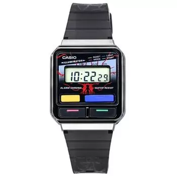 Винтажные кварцевые часы Casio Stranger Things Collaboration с цифровым ремешком из смолы A120WEST-1A унисекс разноцветный