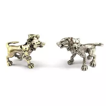 Винтажные латунные мексиканские трехголовые волки, фигурки Цербера, нож, подвеска из бисера, безделушки, медные животные, креативный зонт, веревка, аксессуары для самостоятельного изготовления латунный