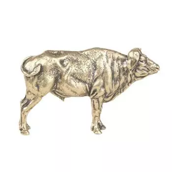 Винтажные латунные яки, африканские буйволы, украшения стола, фигурки, чайные украшения для стола для домашних животных, твердые медные изделия с животными, домашний декор для гостиной 1pc