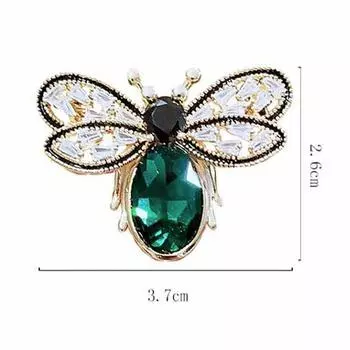 Винтажные маленькие броши в виде пчелки для женской одежды, пальто, шарфа, ювелирные украшения, аксессуары для вечеринок зелёный