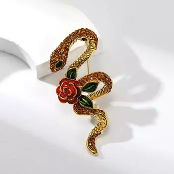 Винтажные маленькие броши в виде змеи, унисекс, изысканный значок в виде животного, универсальные повседневные значки в виде змеи со знаком зодиака, аксессуары для одежды, подарки