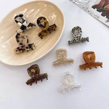 Винтажные маленькие заколки из ацетата, элегантные заколки с принтом акулы, заколки с боковыми зажимами для волос для девочек, головные уборы, модные аксессуары для волос