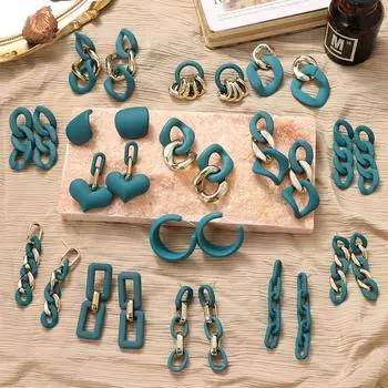 Винтажные массивные серьги для женщин, темно-зеленые милые висячие серьги с геометрическим узором, золотые серьги, модные украшения