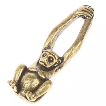 Винтажные медные фигурки обезьян с длинной рукой, миниатюрные настольные украшения, орнамент