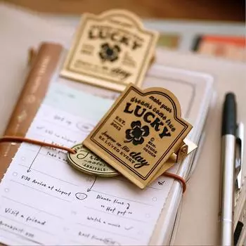 Винтажные металлические латунные зажимы для закладок, металлический зажим для билетов, блокнот путешественника, планировщик, офисные принадлежности
