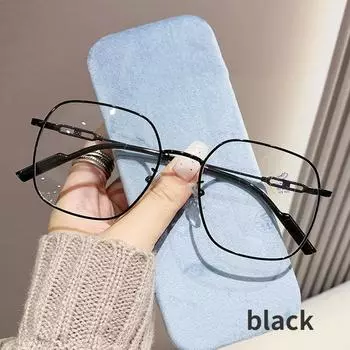 Винтажные металлические очки в большой оправе с минусом диоптрий, модные прозрачные очки для близорукости, очки по рецепту, очки с синим светом для женщин 0