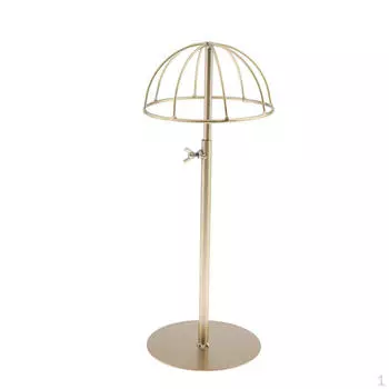 Винтажные металлические подставки для шляп, настольные декоративные держатели для париков, золотистые