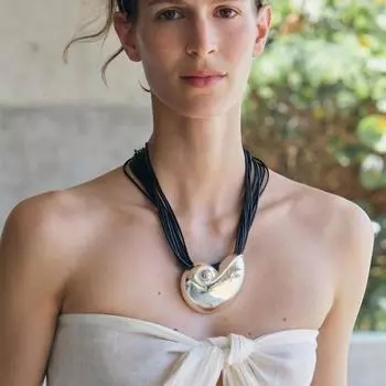 Винтажные металлические подвески в виде раковины для женщин, кожаные веревочные цепи, колье, ожерелье, пляжная вечеринка, ювелирные изделия, воротник, подарки