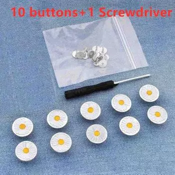 Винтажные металлические пуговицы для джинсов, уменьшают размер талии, легко устанавливаются, съемные и многоразовые, украшение для джинсовой куртки, 10 шт. серебряный