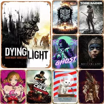 Винтажные металлические знаки, классический фильм, умирающий свет, настенный плакат, табличка, железная картина, украшение для дома, кафе, киноклуба, бара L