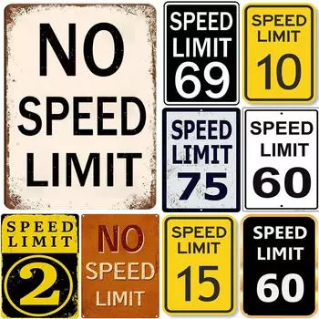 Винтажные металлические знаки No Speed Limited, плакаты, декор для стен для домашних баров, гаражей, кафе, клубов, пабов, ретро-плакаты, табличка L светло-розовый