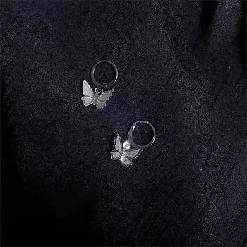 Винтажные мини-бабочки, маленькие серьги-кольца для женщин, милые серьги-капли в виде животных, подарочные ювелирные изделия