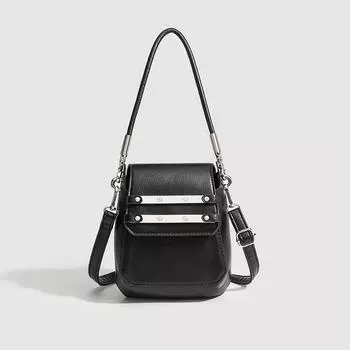 Винтажные модные маленькие сумки на плечо для женщин, ретро искусственная кожа, сумка через плечо для телефона, сумка, кошельки и сумки чёрный