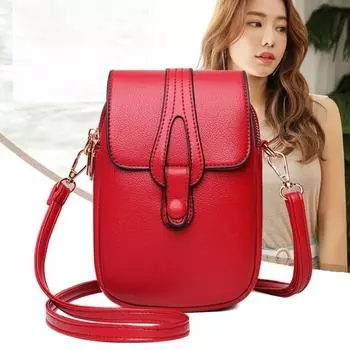 Винтажные модные маленькие сумки на плечо для женщин, ретро искусственная кожа, сумка через плечо для телефона, сумка, кошельки и сумки 1 pc красный