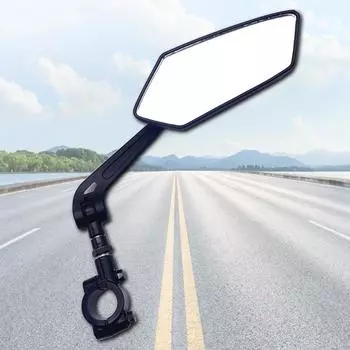 Винтажные мотоциклы, скутер, руль, выпуклое зеркало, черный, 22 мм, 7/8 дюйма, для ATV, скутера, велосипеда, универсальное выпуклое зеркало
