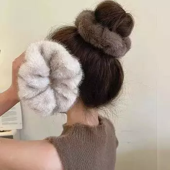 Винтажные мягкие резинки для волос для женщин, плюшевые эластичные резинки для волос, разноцветные держатели для хвоста, повязка на голову, аксессуары для волос