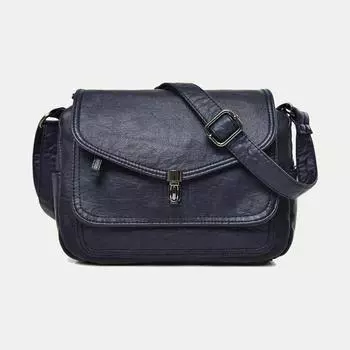 Винтажные мягкие сумки из искусственной кожи на плечо для женщин, сумка через плечо, модная женская сумка-мессенджер, клатч, кошелек