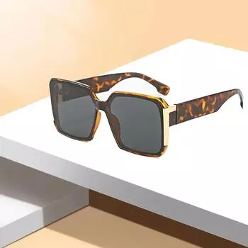 Винтажные мужские и женские большие солнцезащитные очки мужские квадратные очки брендовые дизайнерские унисекс солнцезащитные очки черные линзы мужские и женские солнцезащитные очки UV400 серый