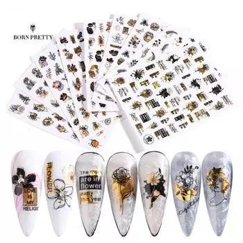 Винтажные наклейки для маникюра, украшения для ногтей, широкое применение, экологически чистые 1