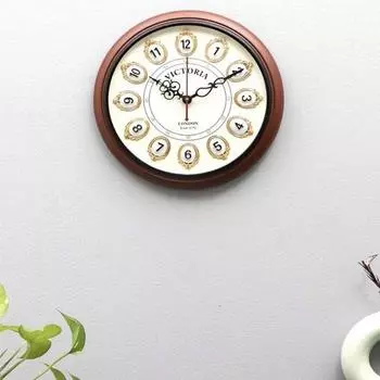Винтажные настенные часы из коричневого дерева и МДФ, деревянные настенные часы Victoria для дома и офиса
