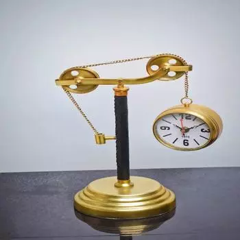 Винтажные настольные часы в стиле стимпанк из латуни с роликами — 30 см, настольные часы ручной работы, уникальный подарок на день рождения и конфирмацию как